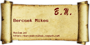 Bercsek Mikes névjegykártya
